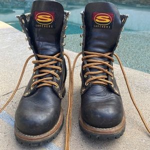 Sketchers leather vintage combat boots